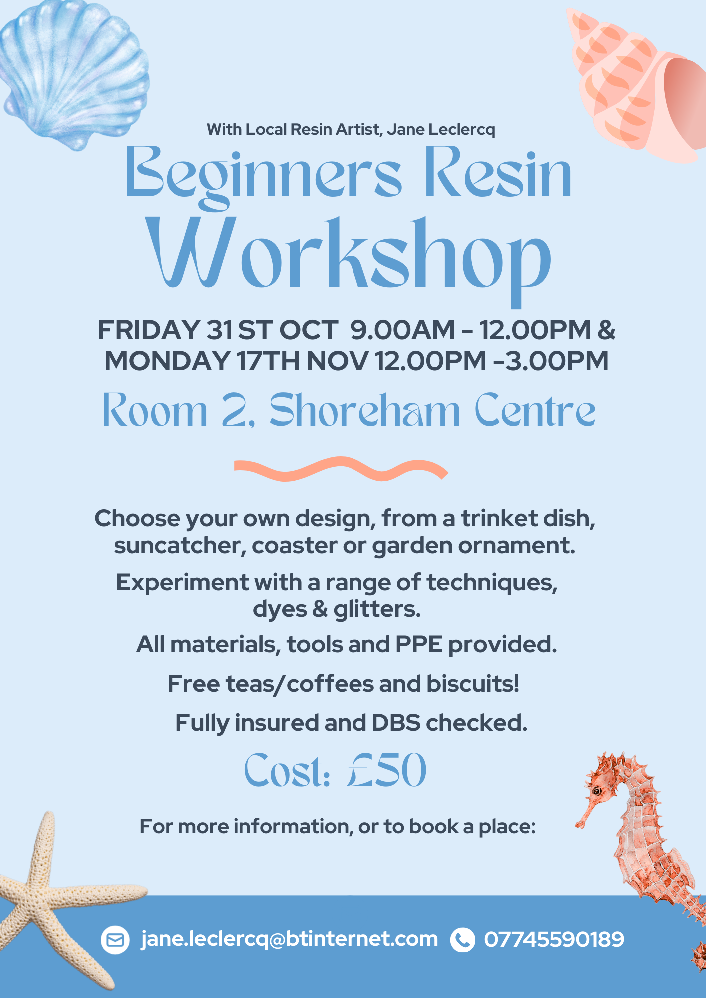 Resin Workshop Leclerq Oct Nov25